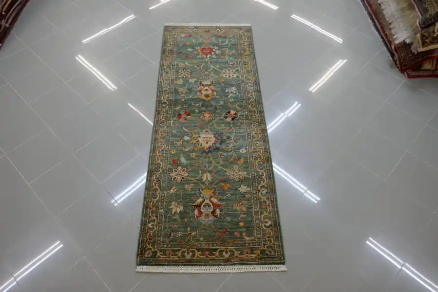 Passatoia Fondoletto Verde Ziegler Extra 204×78-N.14631