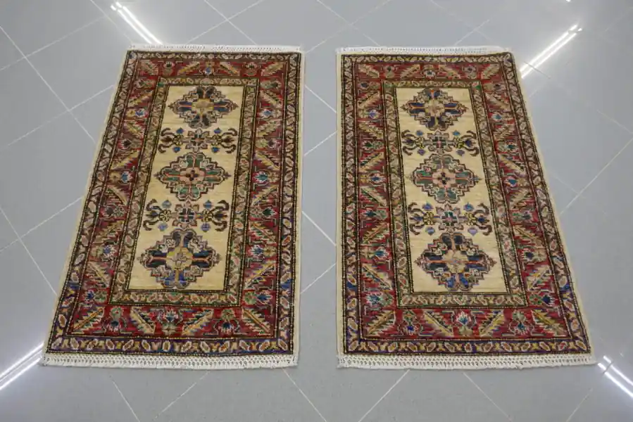 Scendiletti Uzbek Kazak Extra 98×61-96×60 N.14643-14644