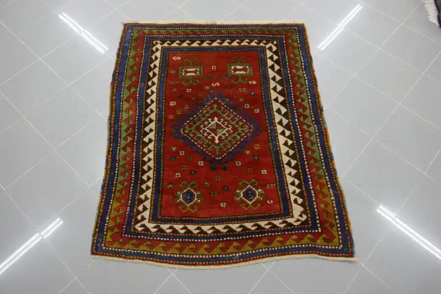 Tappeto Antico Kazak Bordcialu Caucaso 155×122-N.13728