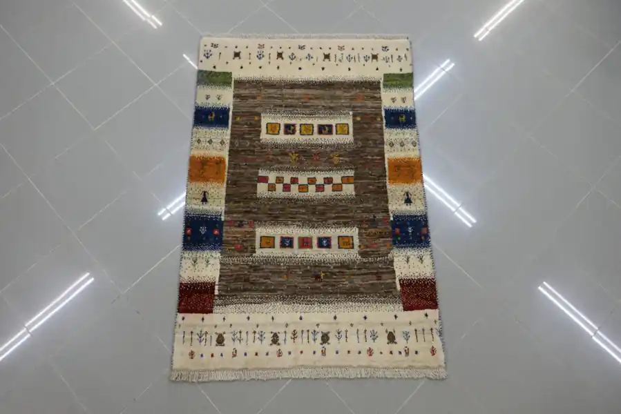 Piccolo Tappeto Gabbeh Gashgai Kashkuli Persia 131×88-N.14623