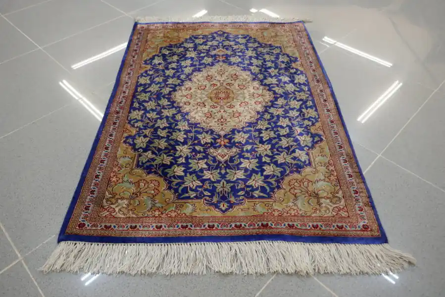 Piccolo Tappeto Persiano Kum Seta Extrafine 76×55-N.14596