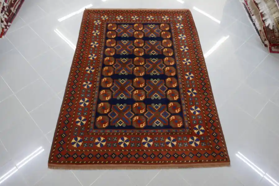 Tappeto Afghano Bukhara Ersari 215×150-N.14600