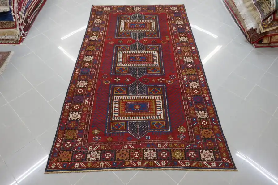 Antico Tappeto Caucaso Shirvan Akstafa 283×161-N.11638