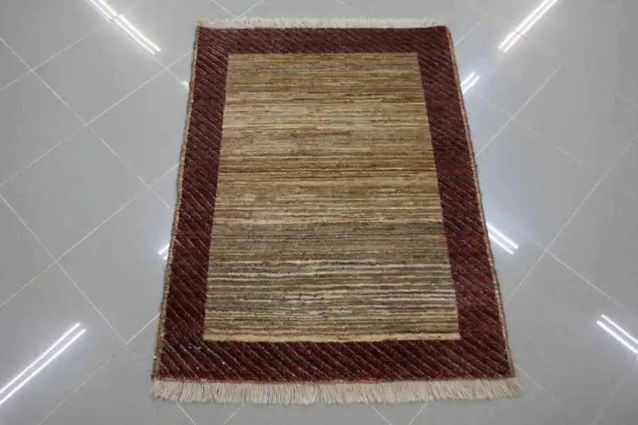 Piccolo Gabbeh Gashgai Persia Fondo Avorio 111×85-N.14612