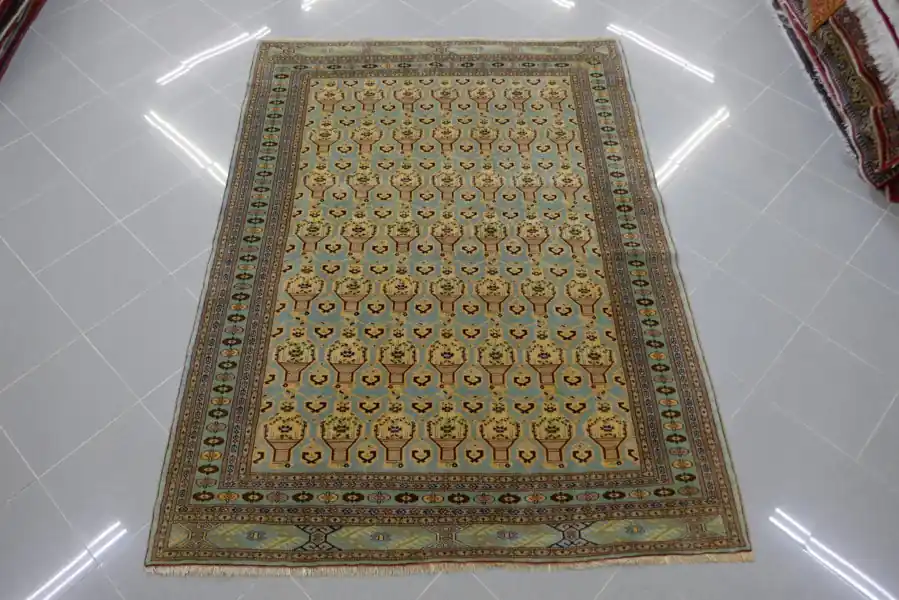 Tappeto Persiano Bukhara Turcomanno Ordito Seta 202×148-N.14604