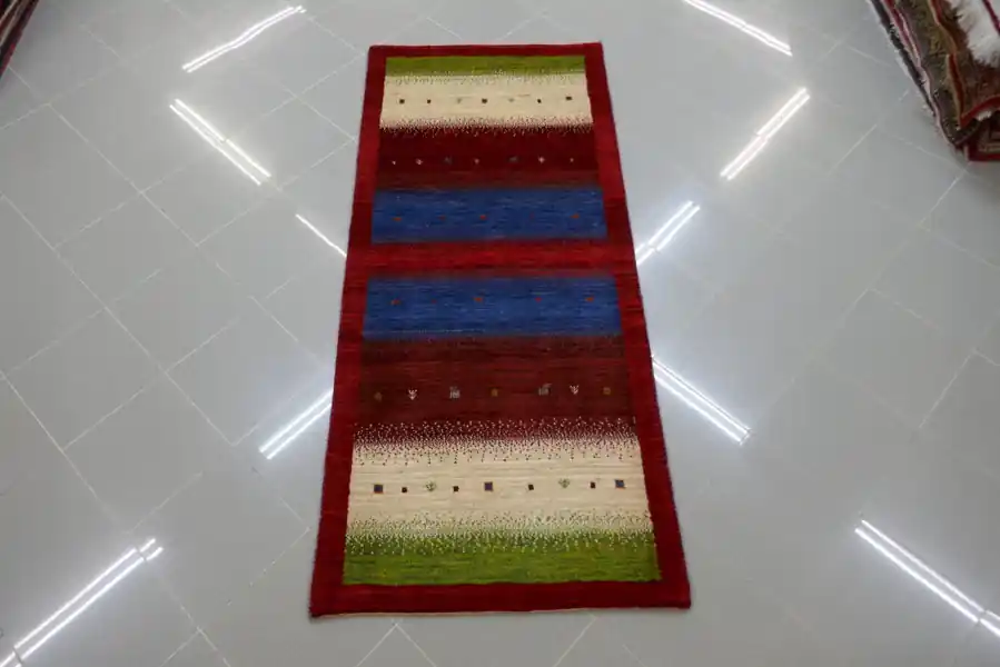 Passatoia Fondoletto Persiano Gabbeh Kashkuli 192×82-N.14615