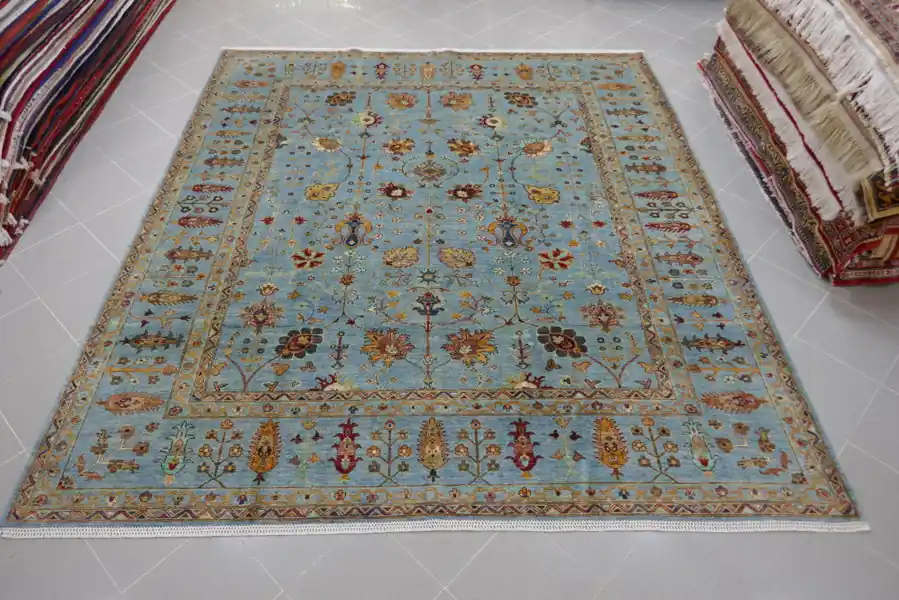 Tappeto Salotto/Sala Ziegler Fondo Azzurro 282×251-N.14570