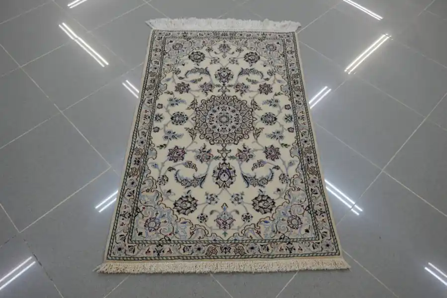 Piccolo Tappetino Nain 6 Fili Misto Seta, Extrafine 95×62-N.14042