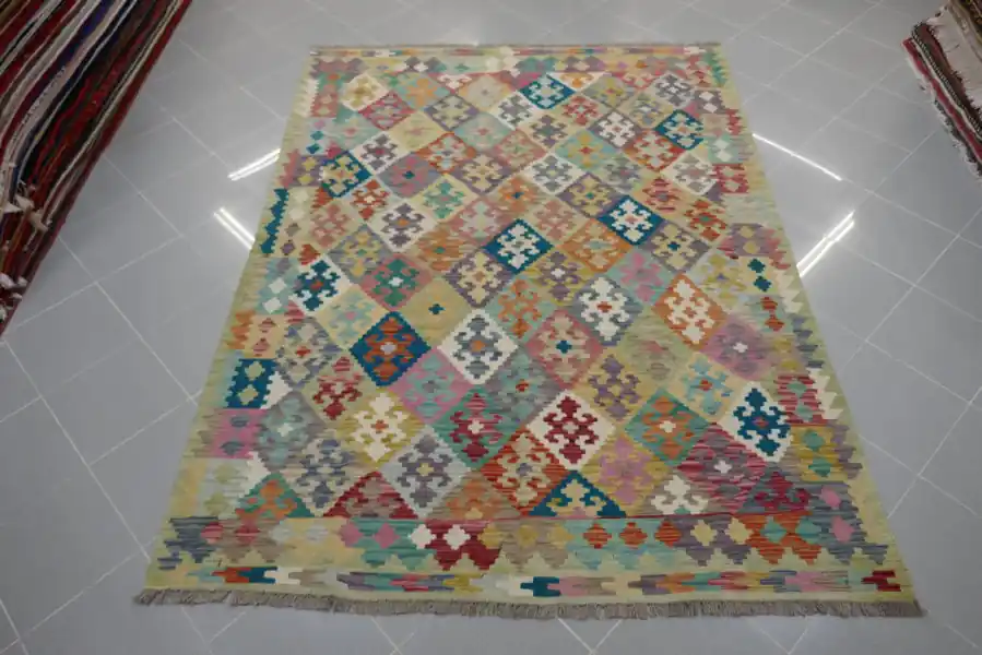 Kilim Afghano 231×179-N.14530