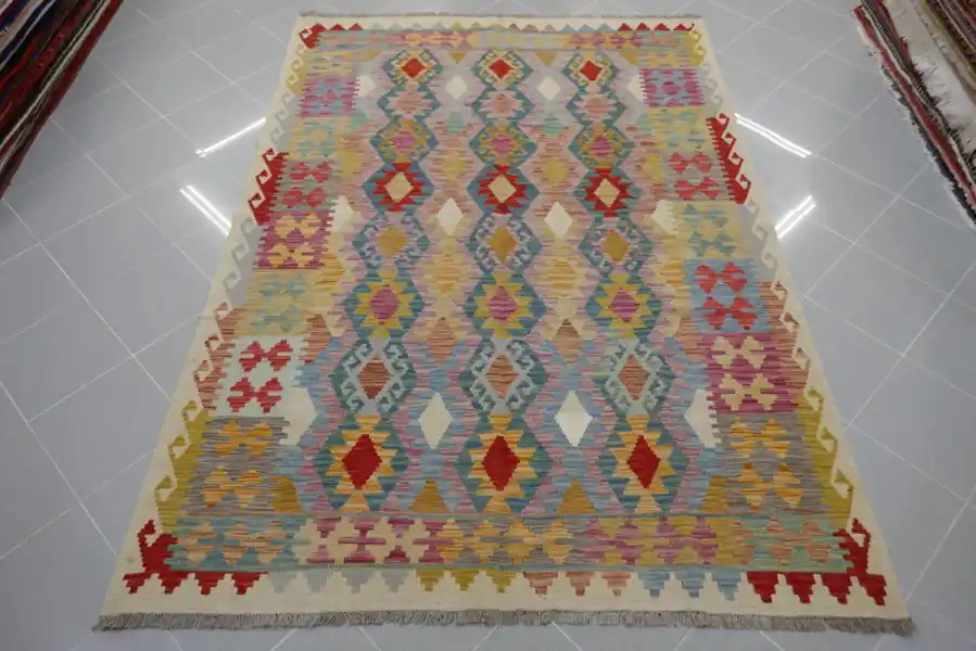 Kilim Afghano 245×177-N.14531