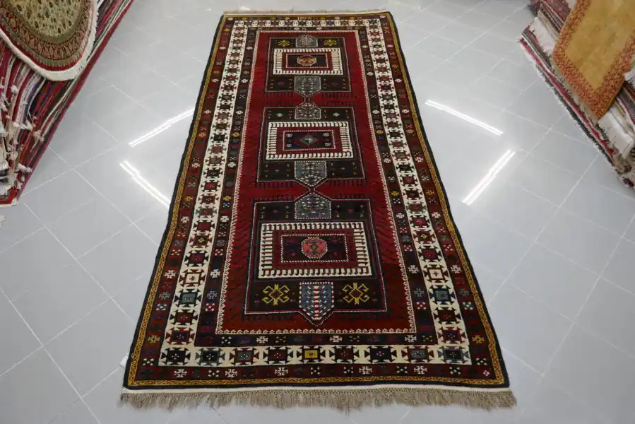 Antico Shirvan Chajli Caucaso Datato 318×145-N.14520