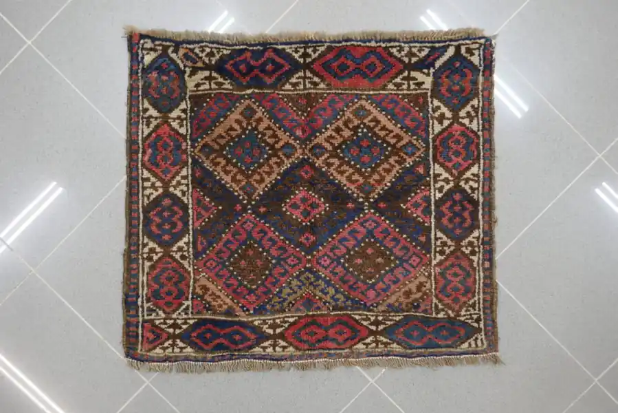 Piccolo Antico Tappetino Curdo Sanjab Jaff Persia 69×59-N.10111