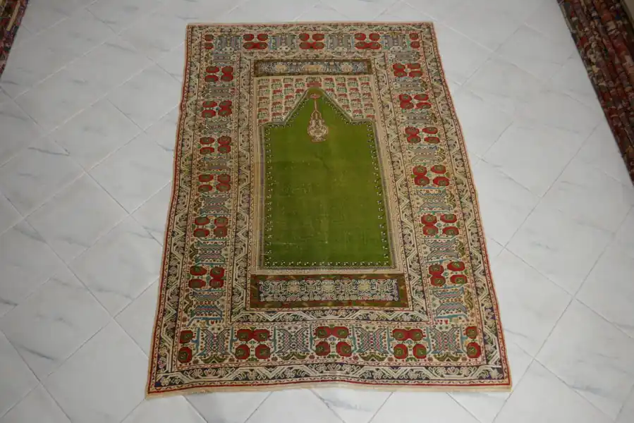 Antico Tappeto Turco Panderma a Preghiera 180×128-N.11720