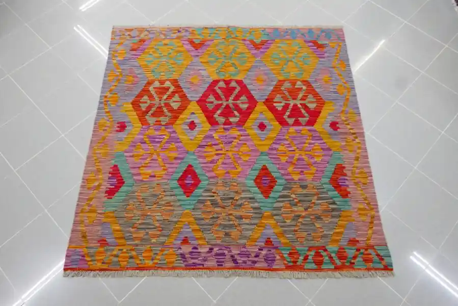 Kilim Afghano Quadrato 153×153-N.14477