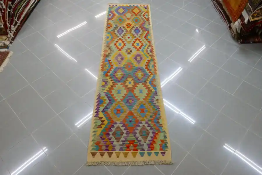 Passatoia Kilim Afghano 281×77-N.14453