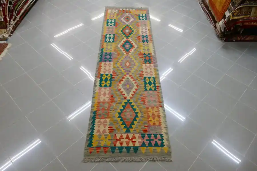 Passatoia Kilim Afghano 283×80-N.14449