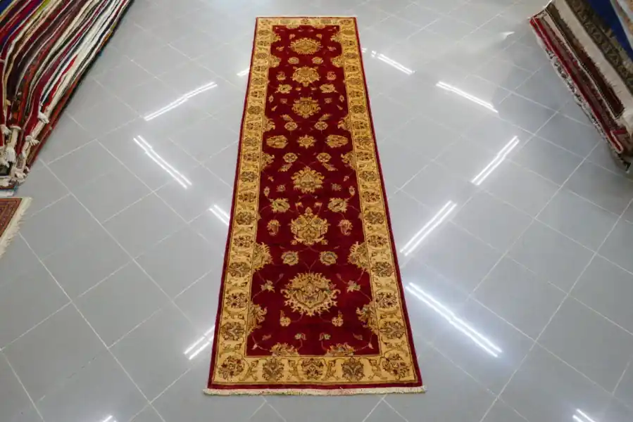 Tappeto Passatoia Ziegler Extra Fondo Rosso 290×80-N.14431