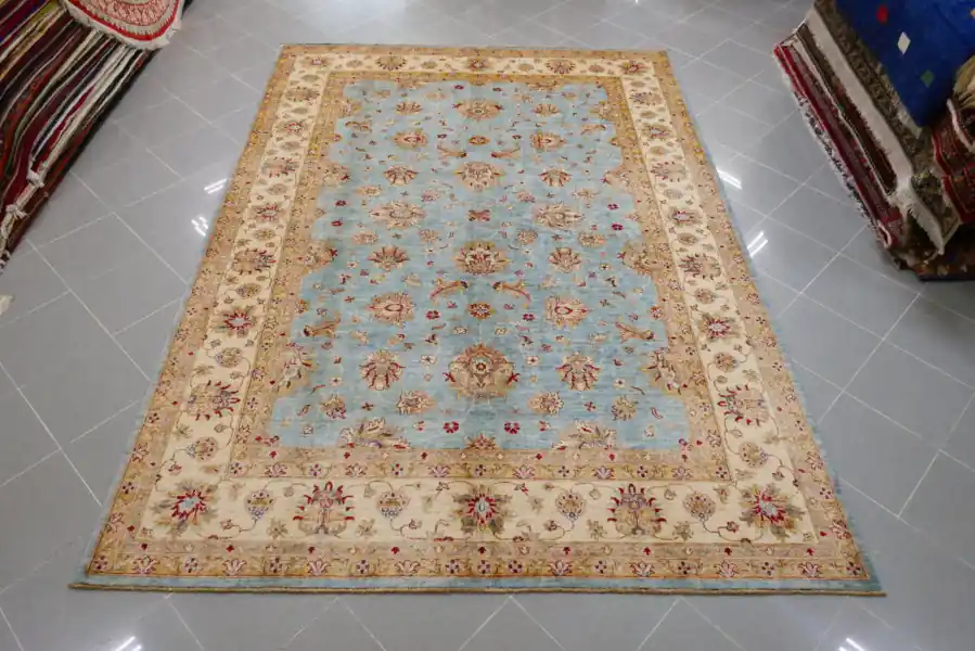 Tappeto Salotto/Sala Ziegler Extra Azzurro-Celeste 285×204-N.14424