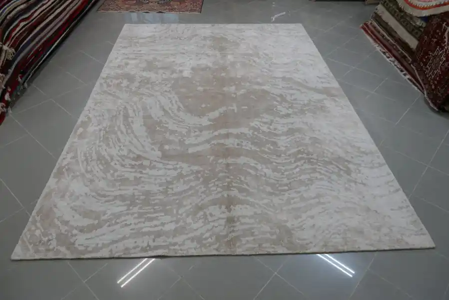 Tappeto Salotto/Sala Moderno Seta di Bamboo 291×204-N.14352