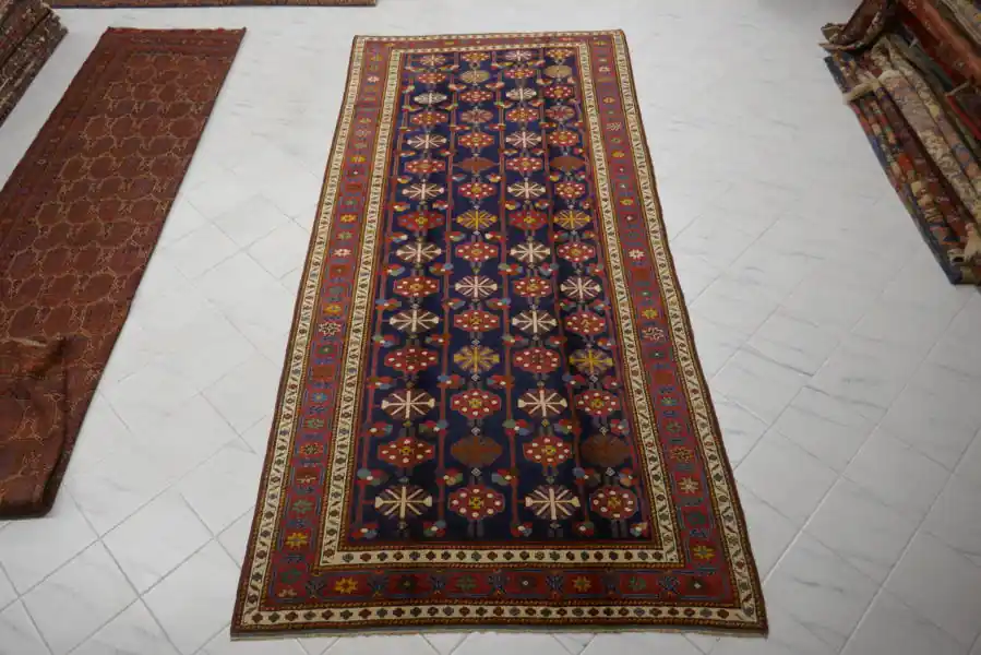 Tappeto Antico Karabagh Kelley Caucaso 382×178-N.11623
