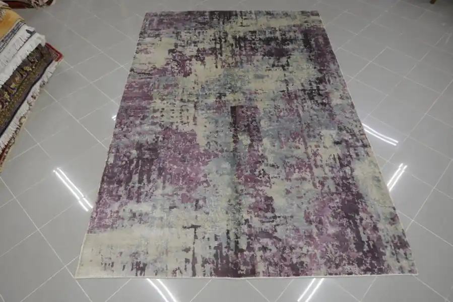 Tappeto Moderno Vintage Seta di Bamboo 270×180-N.13584