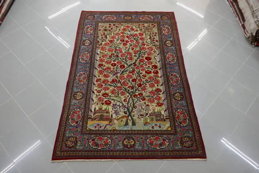 Antico Keshan Dabir Persia 203×134-N.11664