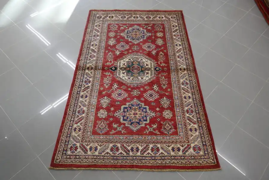 Tappeto Uzbek Kazak Extra Fondo Rosso 183×115-N.13203