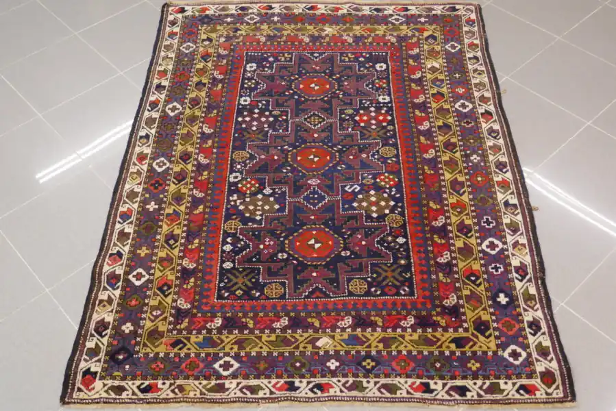 Antico Tappeto Caucaso Daghestan Lesghi 155×116-N.14256