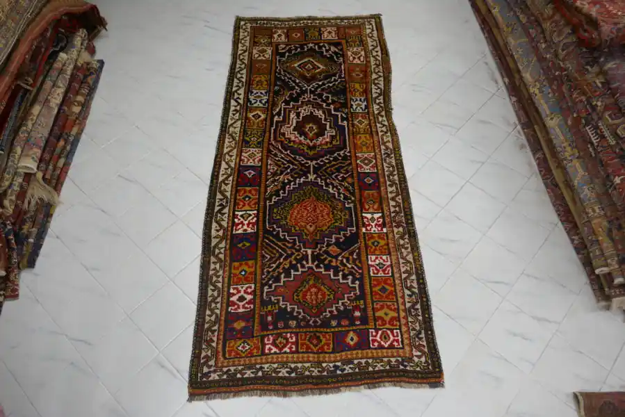 Antico Tappeto Passatoia Lori-Bakhtiari Persia 322×132-N.11618
