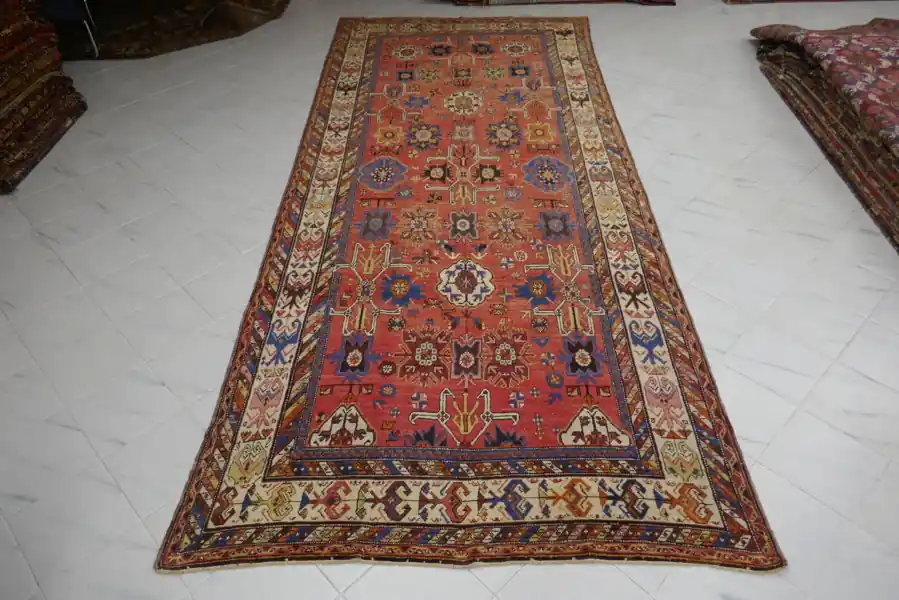 Tappeto Antico Karabagh Caucaso 417×178-N.10758