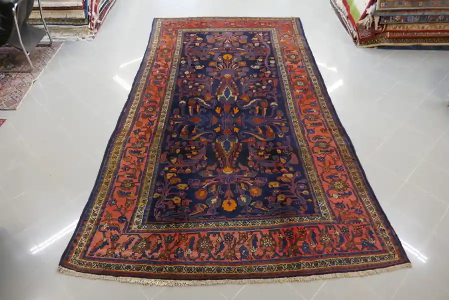 Tappeto Persiano Lilian Antico Fondo Blu 352×188-N.11622