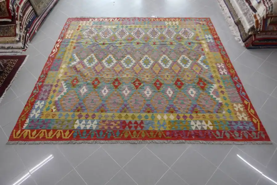 Kilim Afghano da Salotto Quadrato 247×258-N.13955