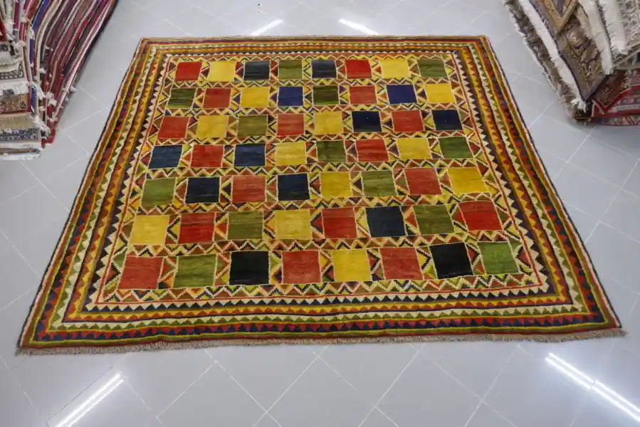Tappeto Persiano Gabbeh Gashgai Quadrato Multicolore 239×259-N.14035