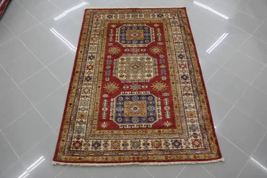 Tappeto Uzbek Kazak Extra Color Rosso 178×125-N.13951