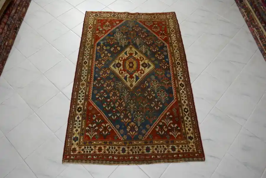 Antico Tappeto Gashgai Shishblocchi Persia 184×118-N.10823