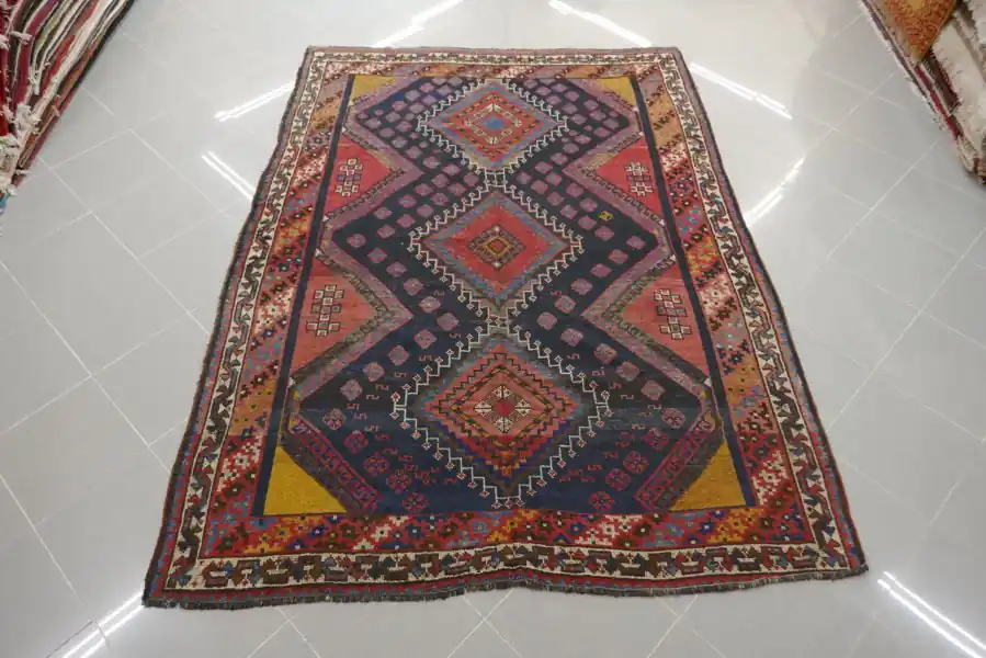 Antico Gabbeh Gashgai Kashkuli Persia 214×163-N.10874
