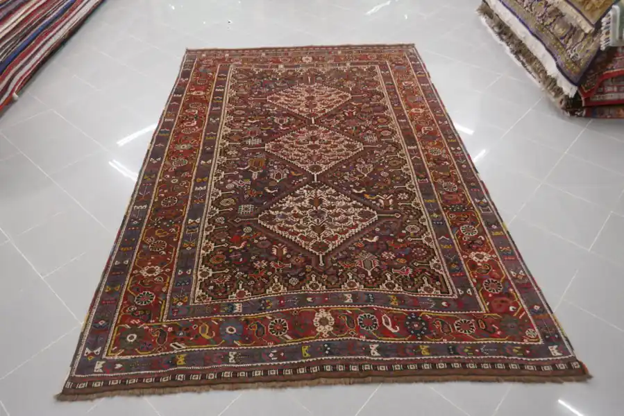 Antico Gashgai Khamseh Persia 249×166-N.14202
