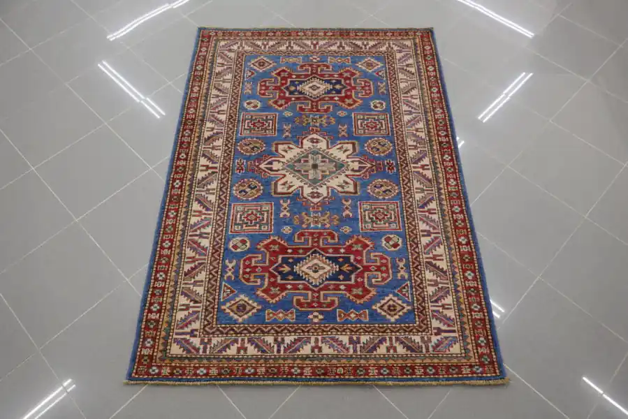 Tappeto Uzbek Kazak Extra Color Azzurro 149×105-N.13958
