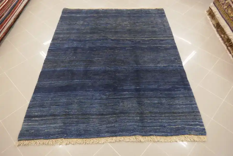 Tappeto Persiano Gabbeh Gashgai Fondo Azzurro 227×180-N.14021