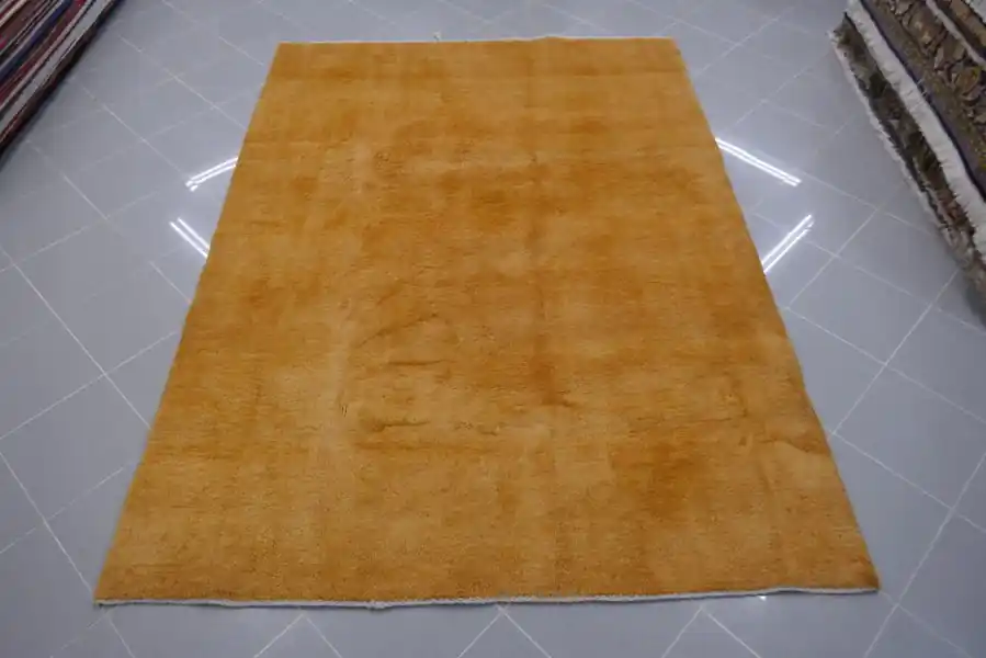 Tappeto Moderno Persiano Gabbeh Gashgai Fondo Giallo 236×171-N.14019