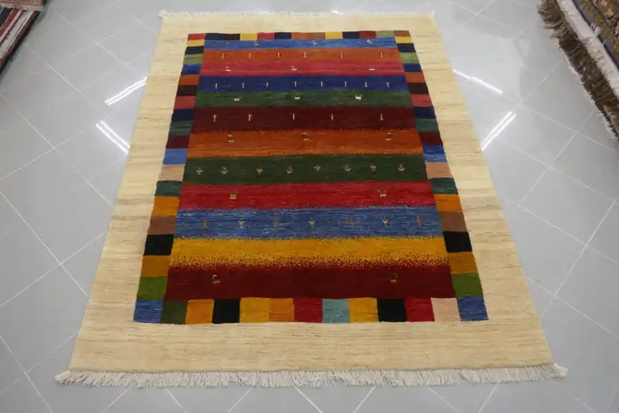 Tappeto Persiano Moderno Gabbeh Gashgai 216×167-N.14079