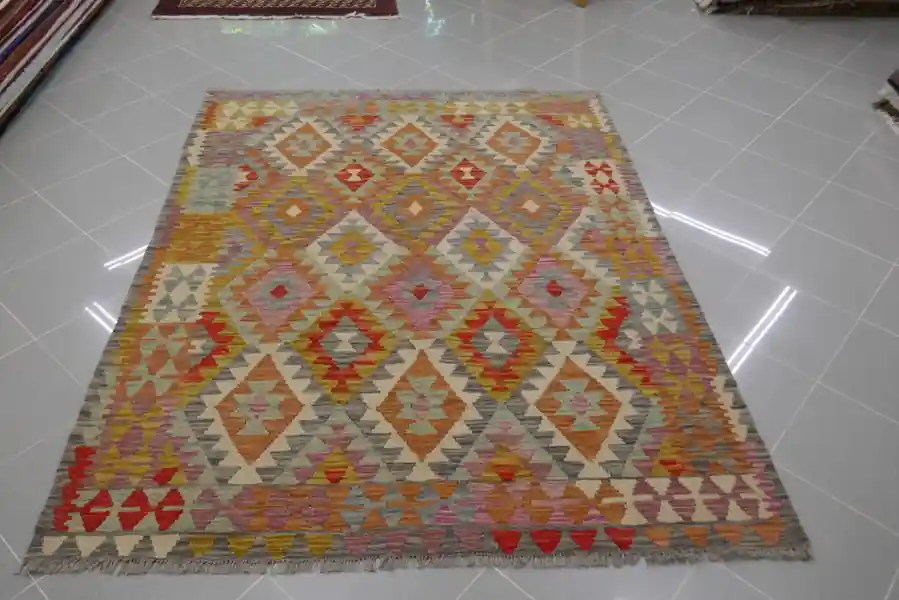 Kilim Afghano 190×153-N.13986