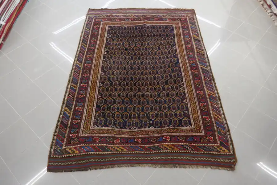 Antico Tappeto Persiano Veramin 194×150-N.13549
