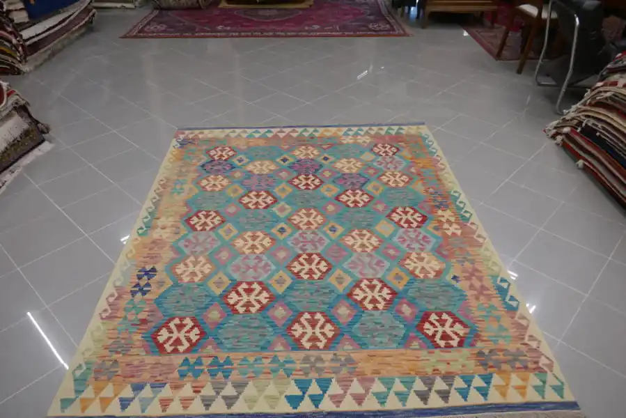 Kilim Afghano 205×167-N.13983