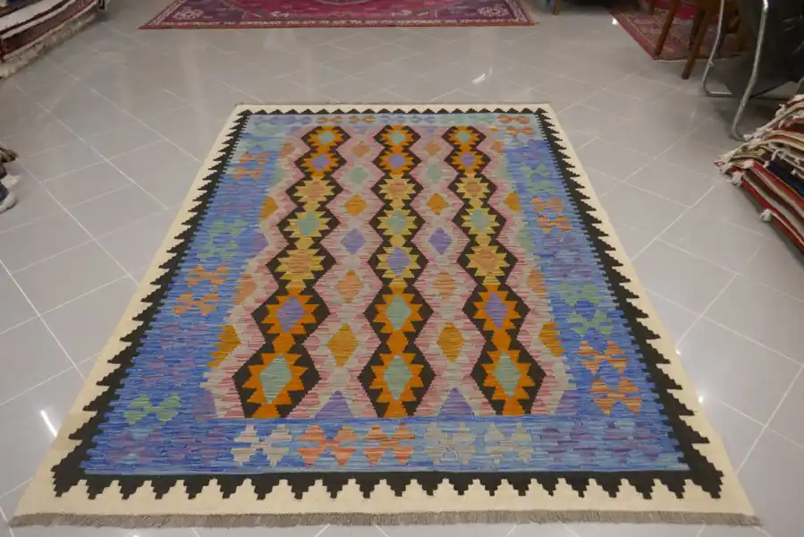 Kilim Afghano 238×174-N.13979