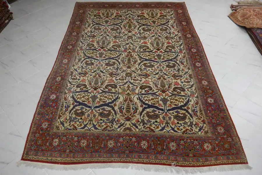 Antico Tappeto Isfahan Persia 310×220-N.11374