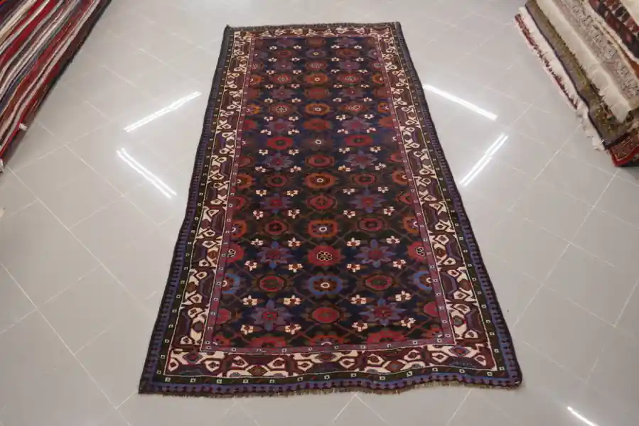 Antico Tappeto Persiano Veramin 281×142-N.13926
