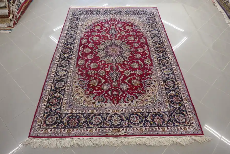 Tappeto Isfahan Extrafine Misto Seta Firmato 234×161-N.13893