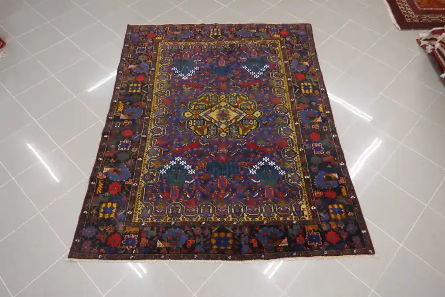 Antico Tappeto Persiano Afshari Neyriz 193×154-N.13872