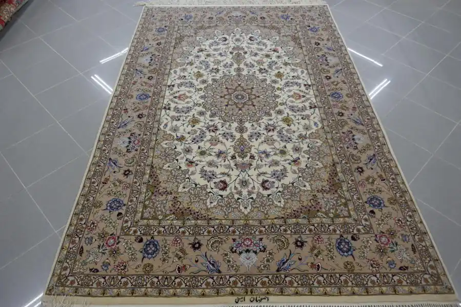 Tappeto Isfahan Extrafine Misto Seta Firmato 224×150-N.12091